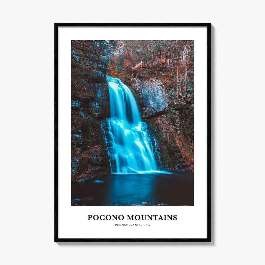 Pocono Mountains Classic No 1 Poster, framed poster mockup