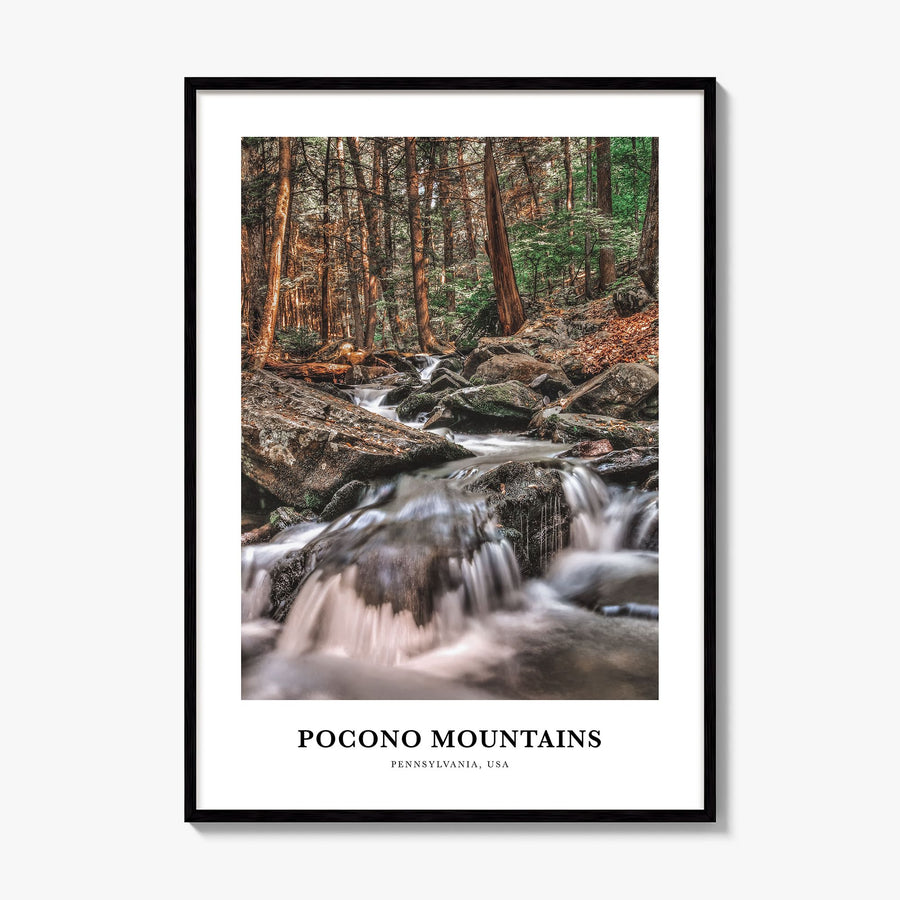 Pocono Mountains Classic No 2 Poster, framed poster mockup