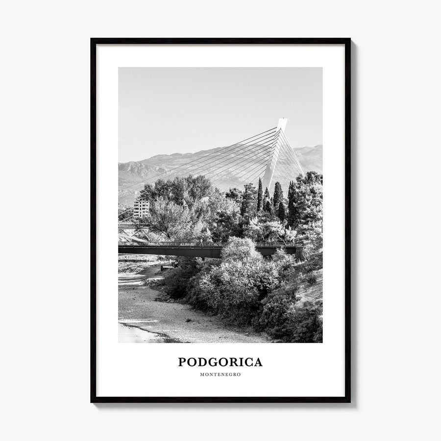 Podgorica Classic Poster, framed poster mockup