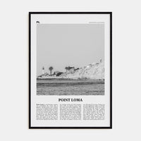 Point Loma Poster Black Wood / 8x12 in Nbourhood Travel B&W Poster