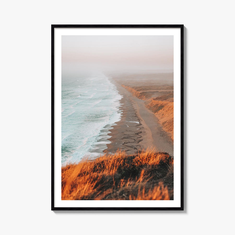 Point Reyes no. 1 colorful photo poster of California, USA – vertical wall art, unframed print shown in interior mockup