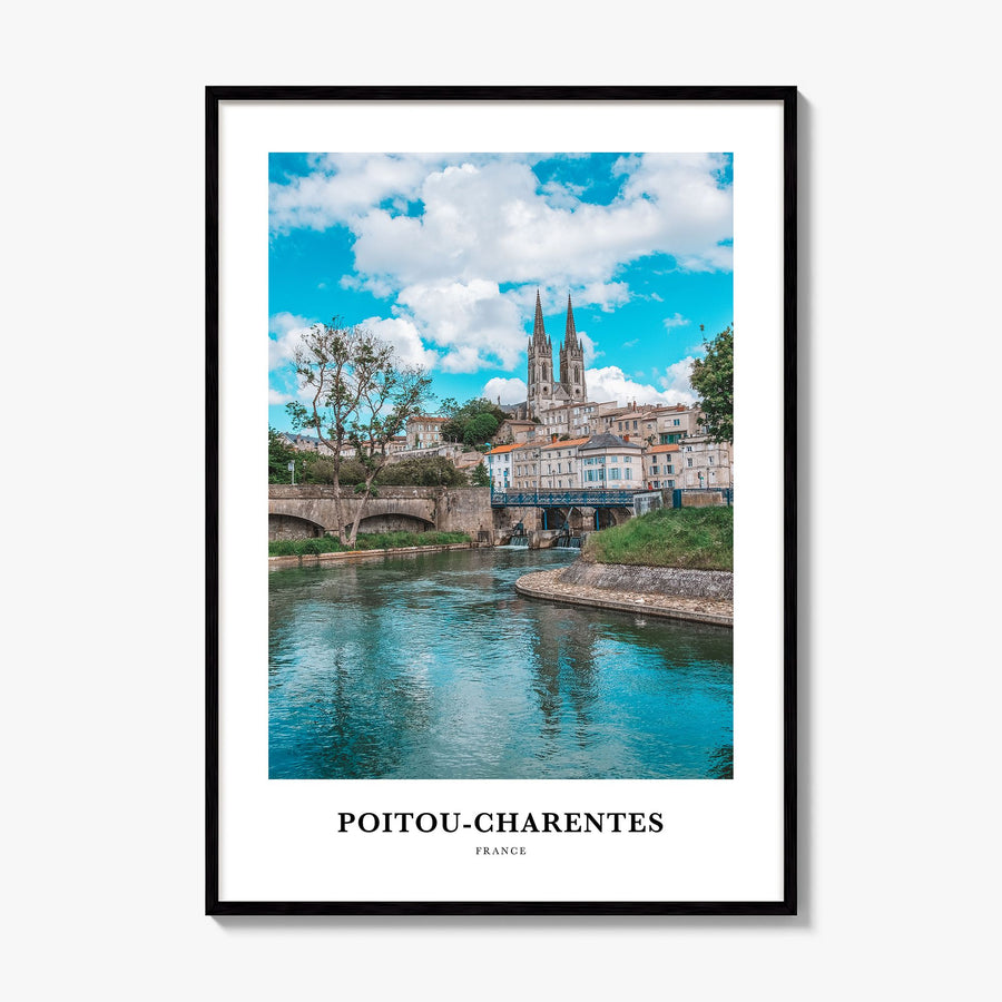 Poitou-Charentes Classic Poster, framed poster mockup