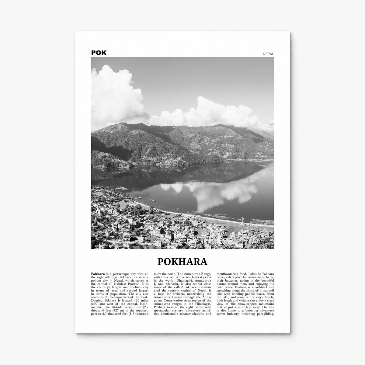 Pokhara Newspaper Poster, print only (unframed)