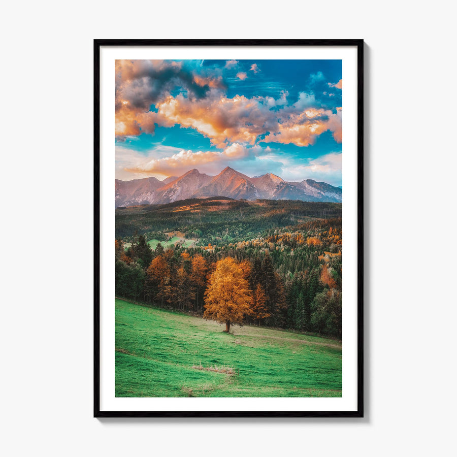Poland Photo Poster, framed poster mockup, white border