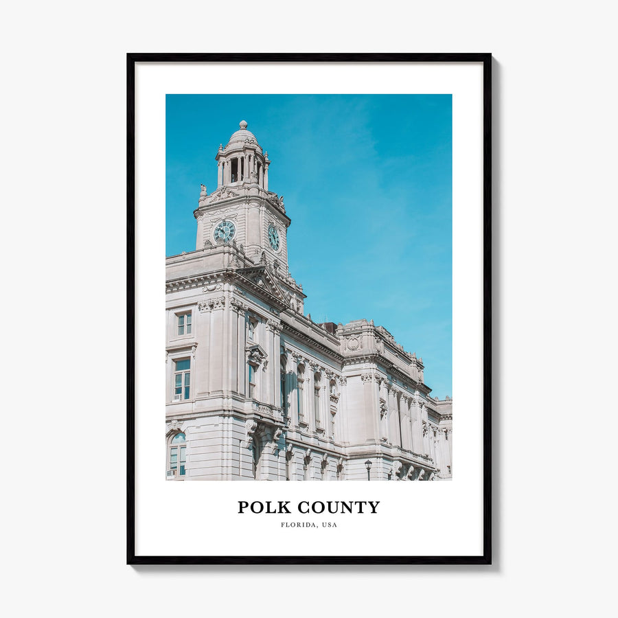 Polk County Classic Poster, framed poster mockup