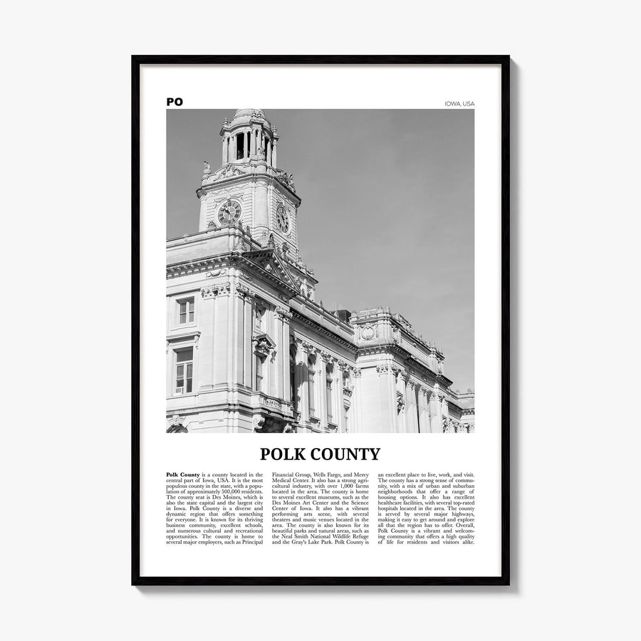 Polk County Newspaper Poster, framed poster mockup