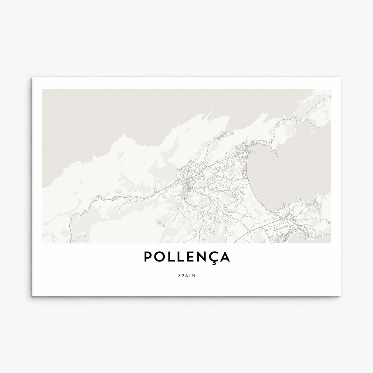 Pollença Map Poster, print only (unframed)