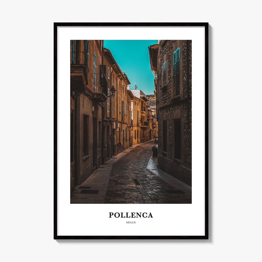 Pollença Classic Poster, framed poster mockup