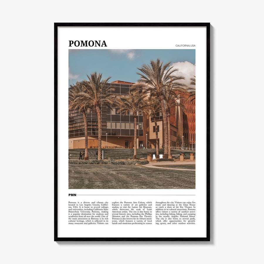 Pomona Travel Poster, framed poster mockup