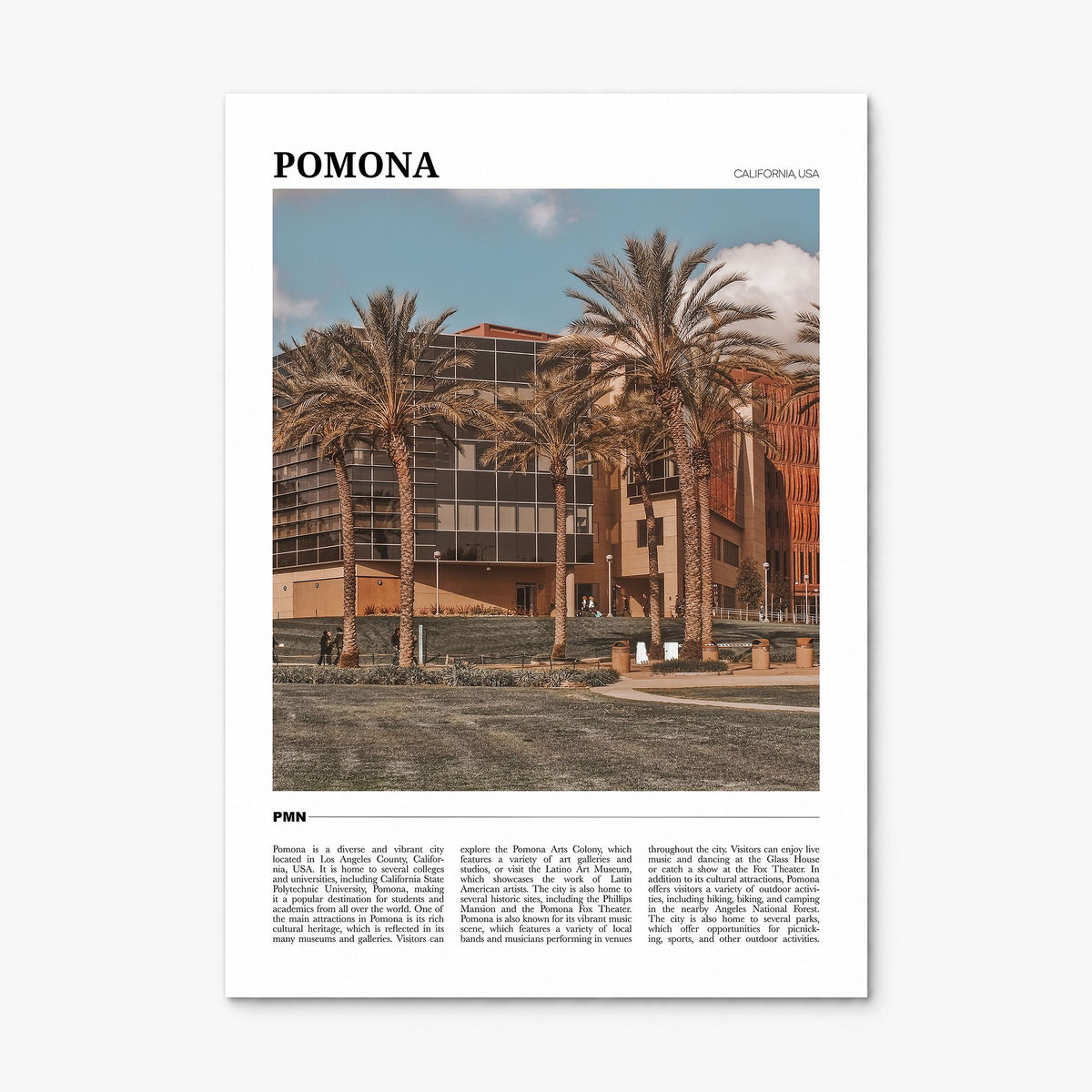 Pomona Travel Poster, print only (unframed)