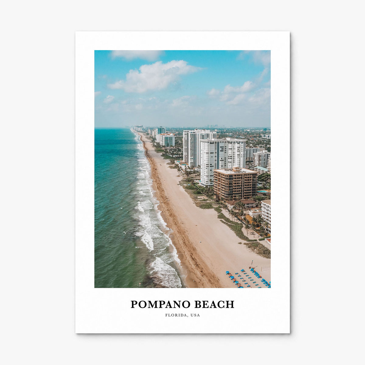 Pompano Beach Classic Poster, print only (unframed)
