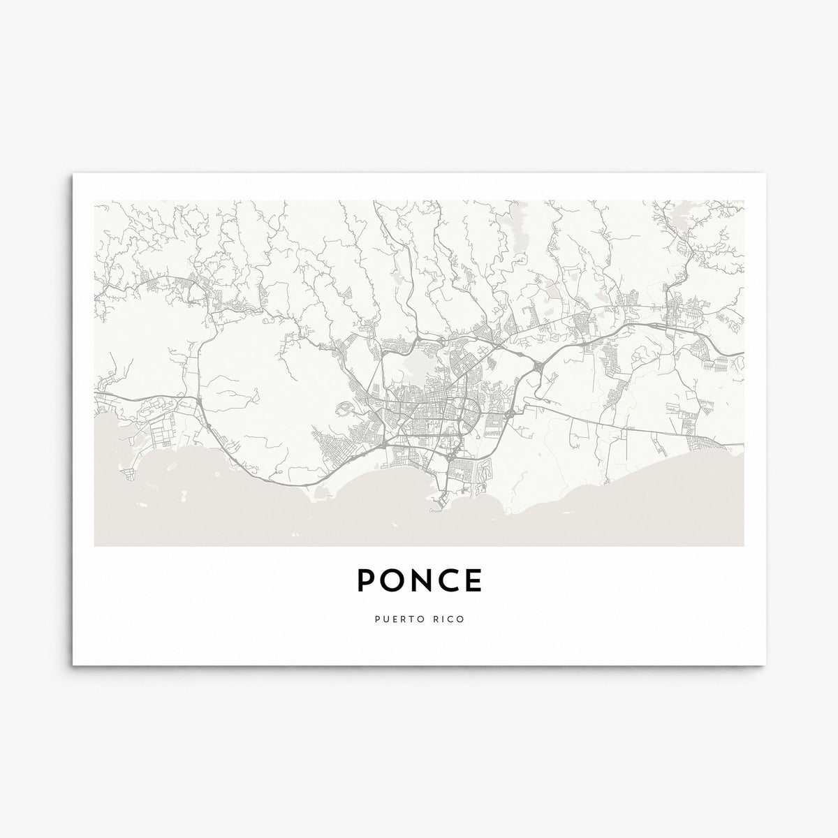 Ponce Map Poster, print only (unframed)