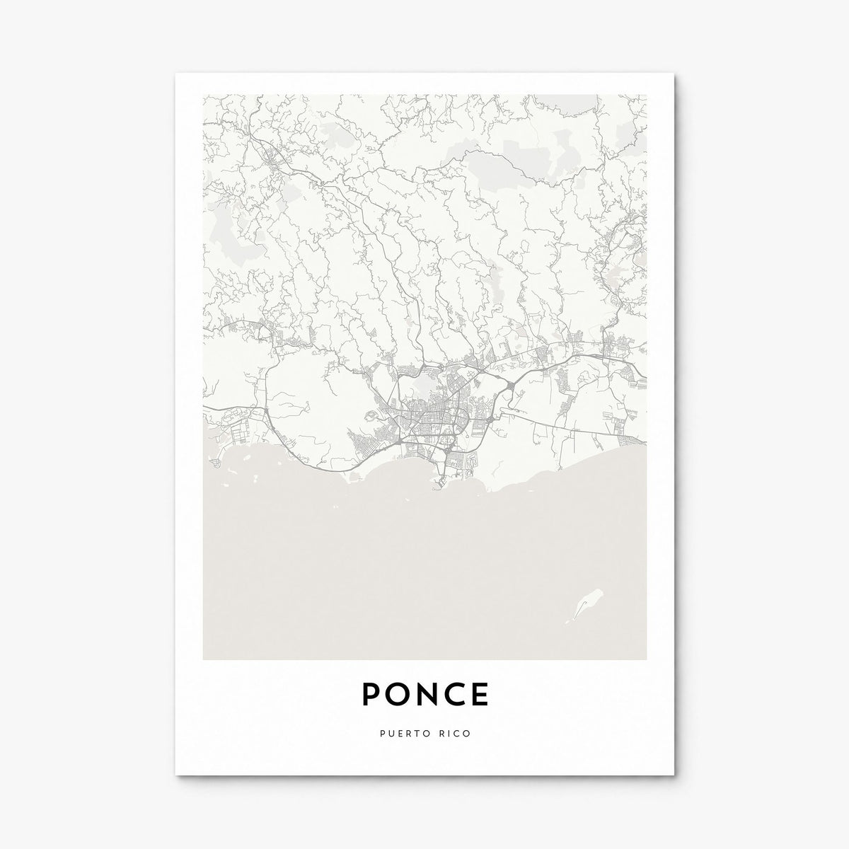 Ponce Map Poster, print only (unframed)