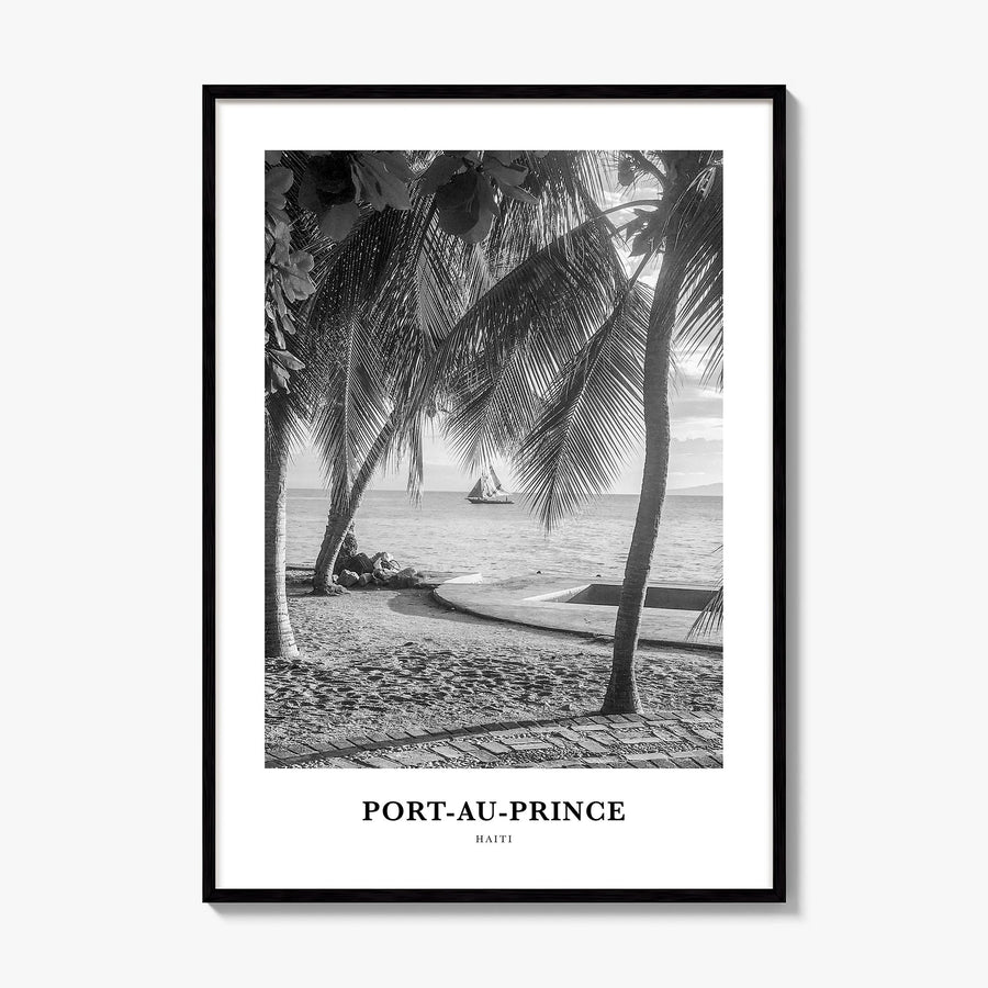 Port-au-Prince Classic Poster, framed poster mockup
