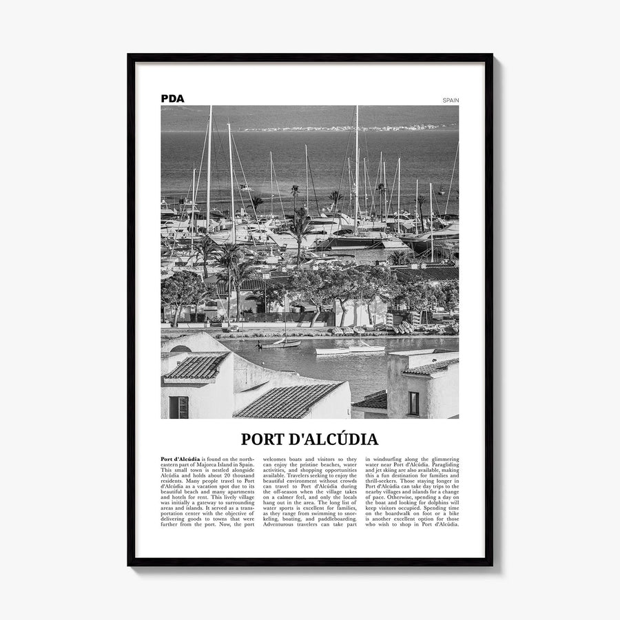 Port d'Alcúdia Newspaper Poster, framed poster mockup