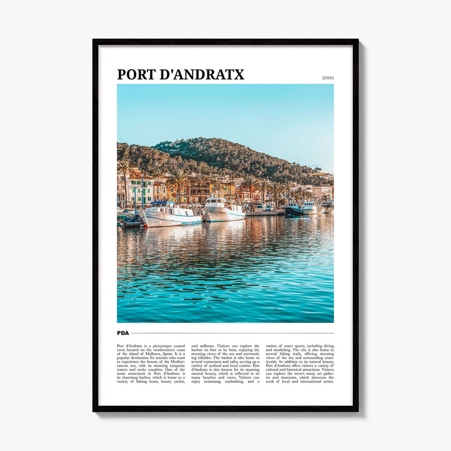 Port d'Andratx Travel Poster, framed poster mockup