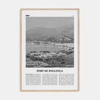 Port de Pollença Poster Natural Wood / 8x12 in Nbourhood Travel B&W Poster