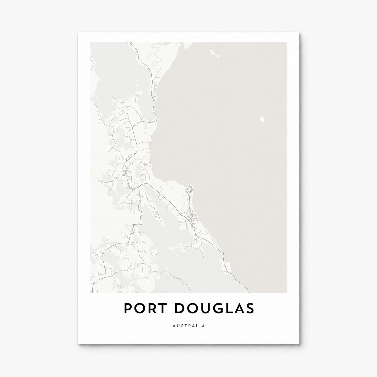 Port Douglas Map Poster, print only (unframed)