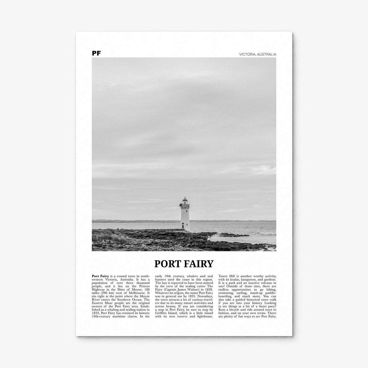 Port Fairy Newspaper Poster, print only (unframed)