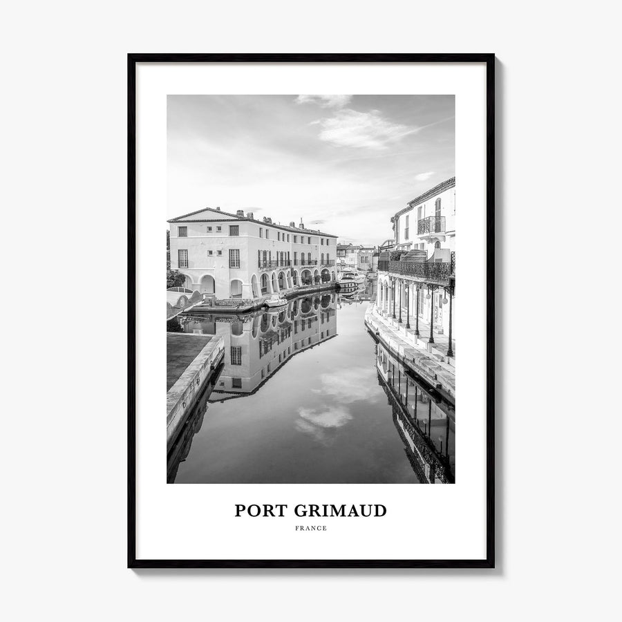 Port Grimaud Classic Poster, framed poster mockup