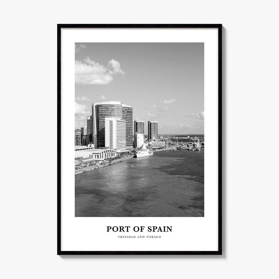 Port of Spain Classic Poster, framed poster mockup