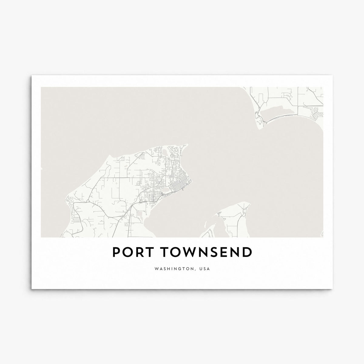 Port Townsend Map Poster, print only (unframed)