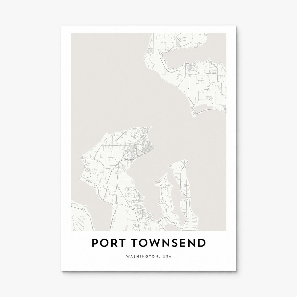 Port Townsend Map Poster, print only (unframed)