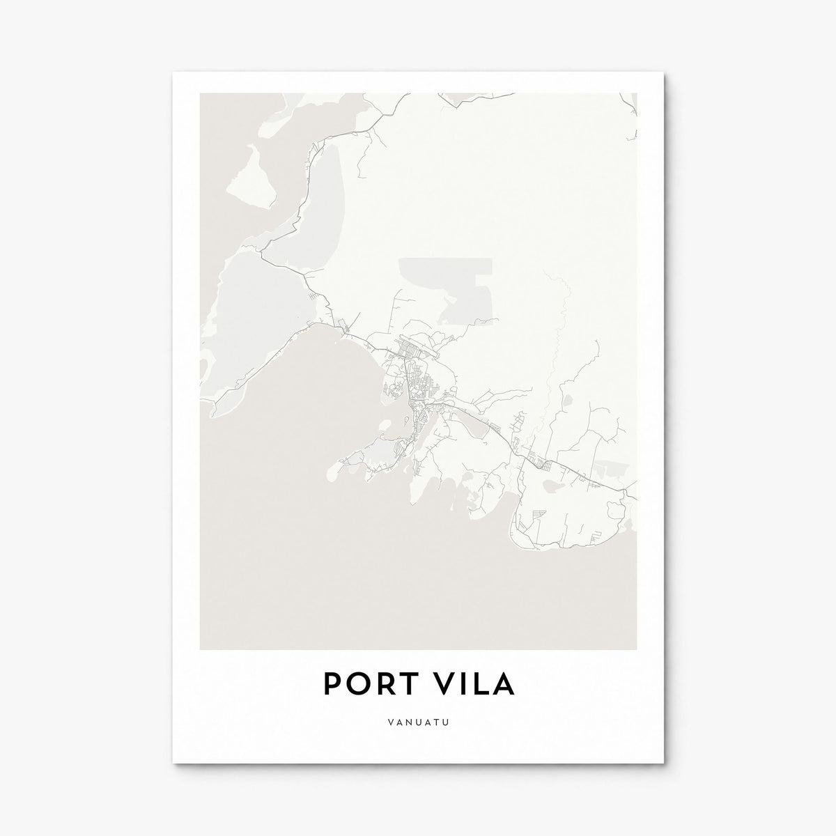 Port Vila Map Poster, print only (unframed)