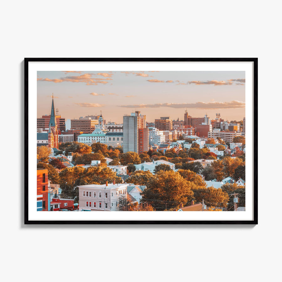Portland, Maine Photo Poster, framed poster mockup, white border
