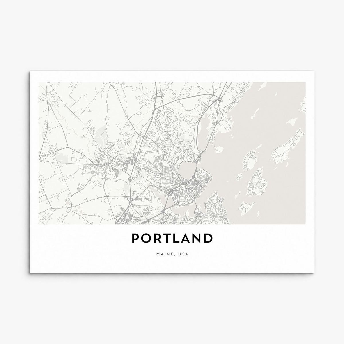 Portland, Maine Map Poster, print only (unframed)