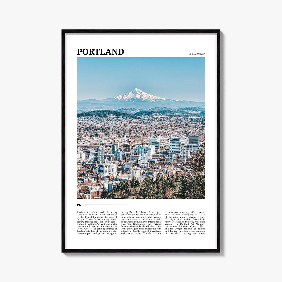 Portland, Oregon Travel Poster
