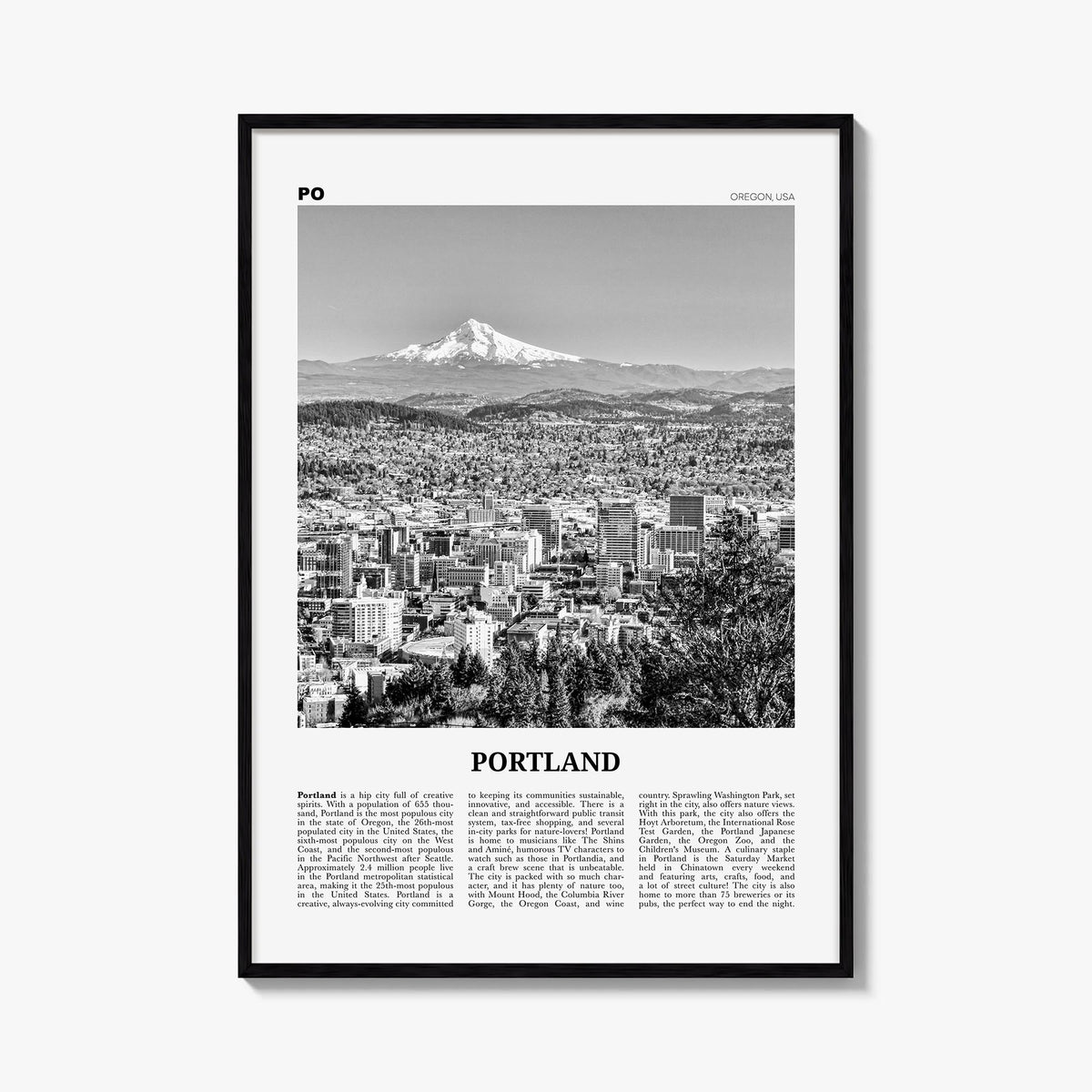 Portland, Oregon Newspaper No 1 Poster
