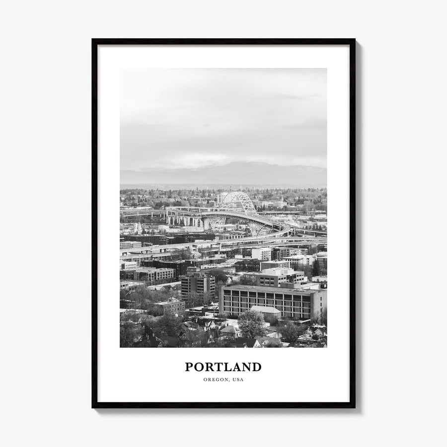 Portland, Oregon Classic No 1 Poster, framed poster mockup