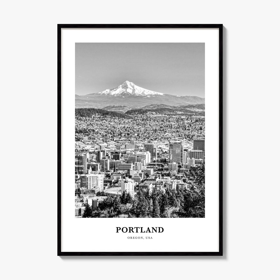 Portland, Oregon Classic No 2 Poster, framed poster mockup