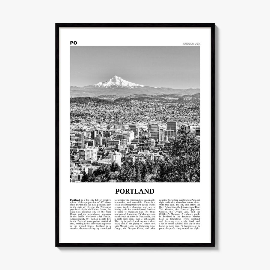 Portland, Oregon Newspaper No 1 Poster, framed poster mockup