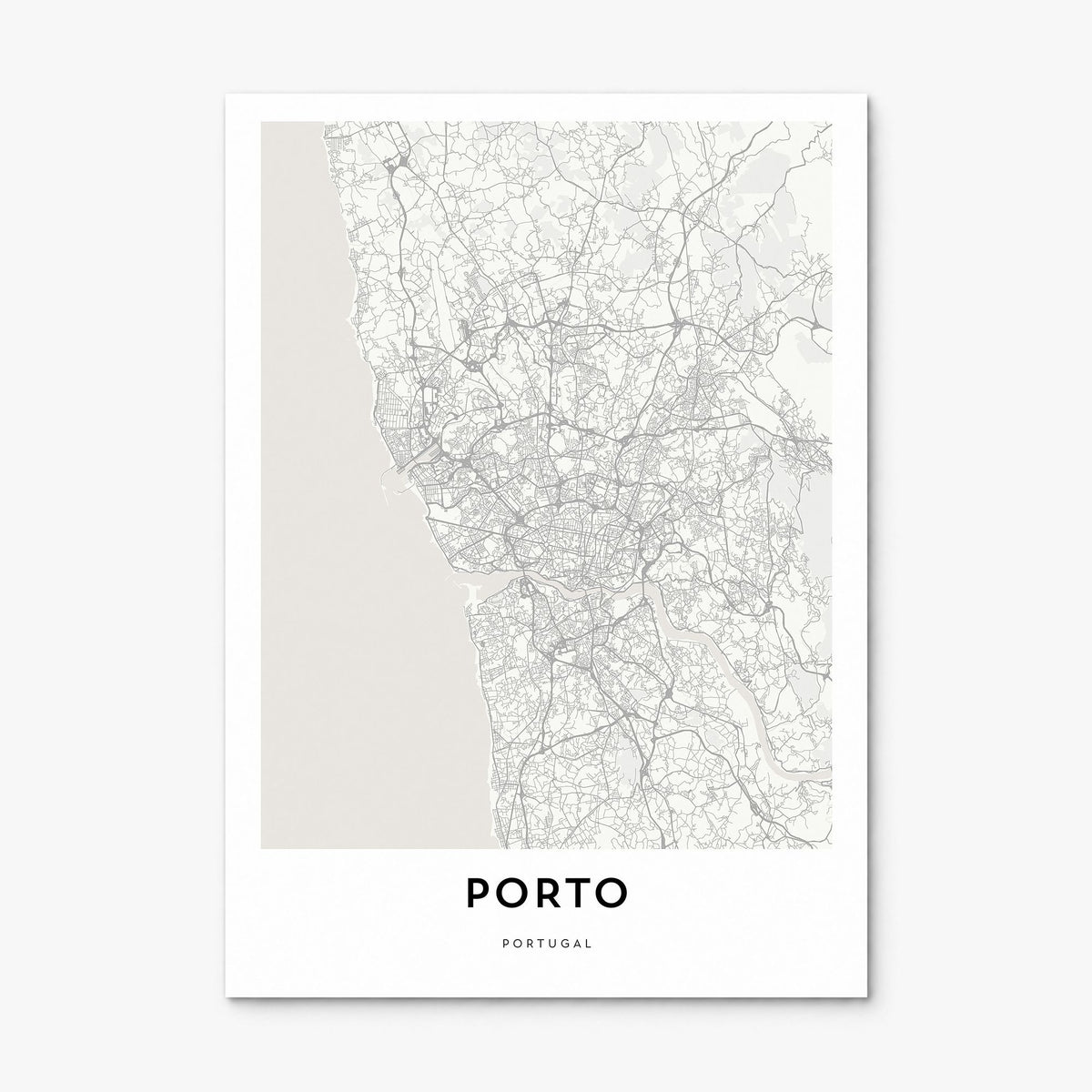 Porto Map Poster, print only (unframed)