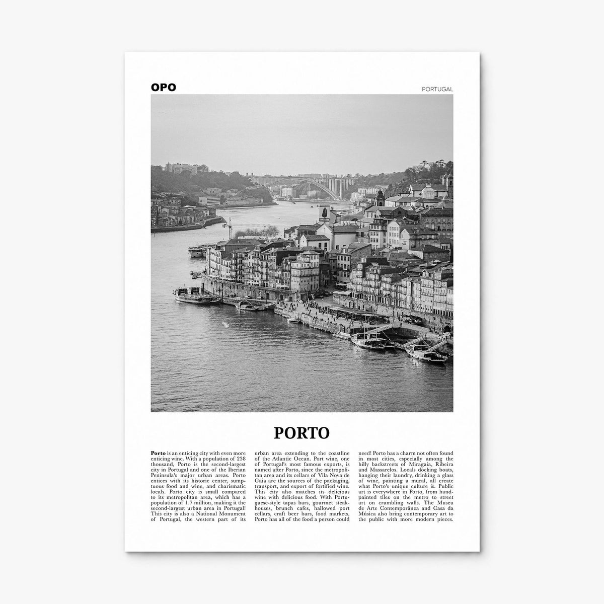 Porto Newspaper Poster, print only (unframed)