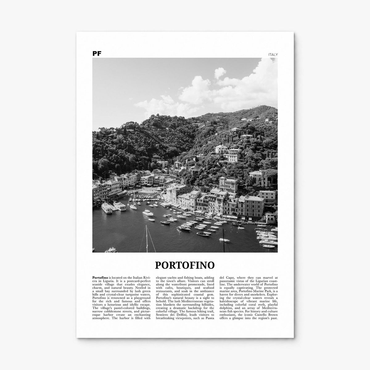 Portofino Newspaper Poster, print only (unframed)