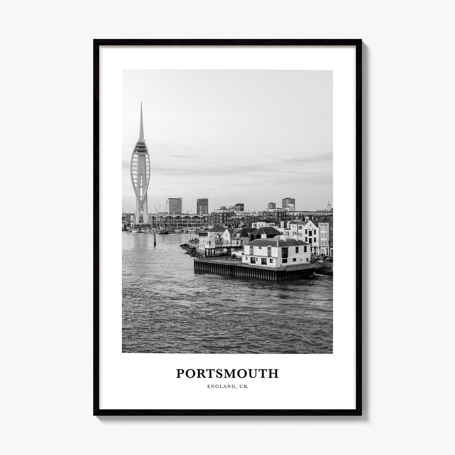 Portsmouth, England Classic No 1 Poster, framed poster mockup