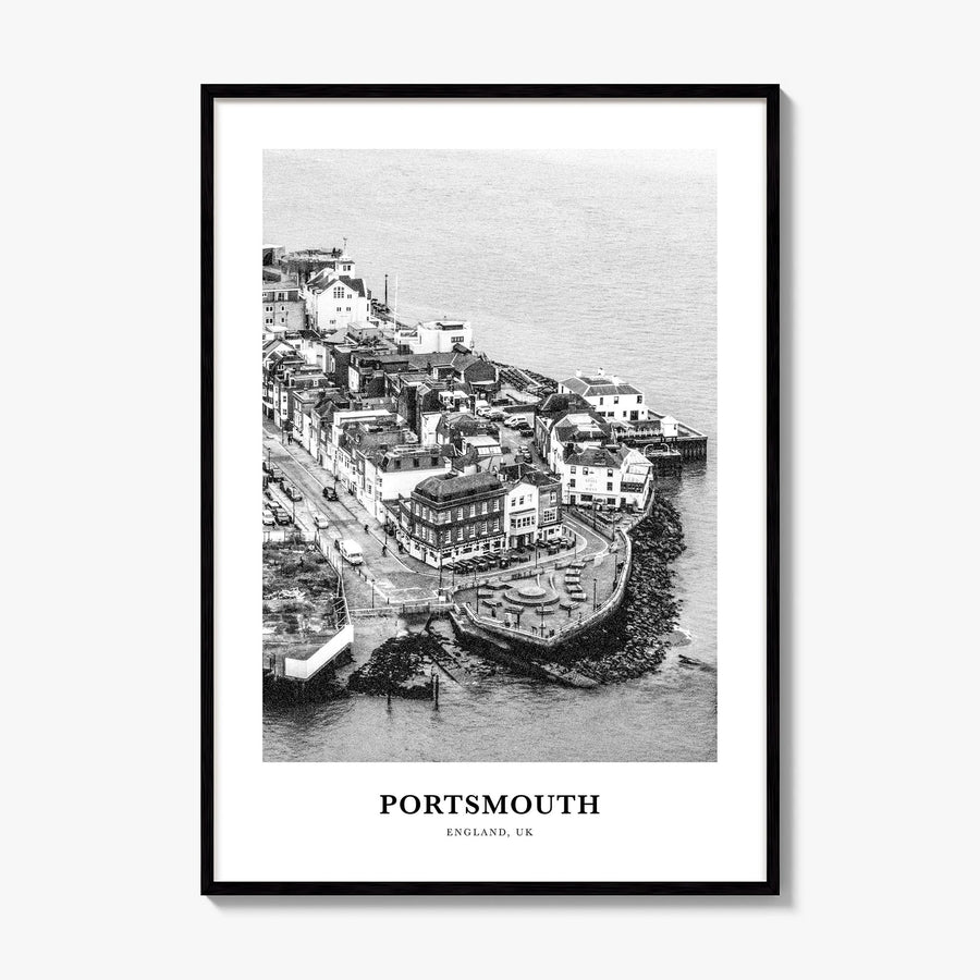Portsmouth, England Classic No 2 Poster, framed poster mockup