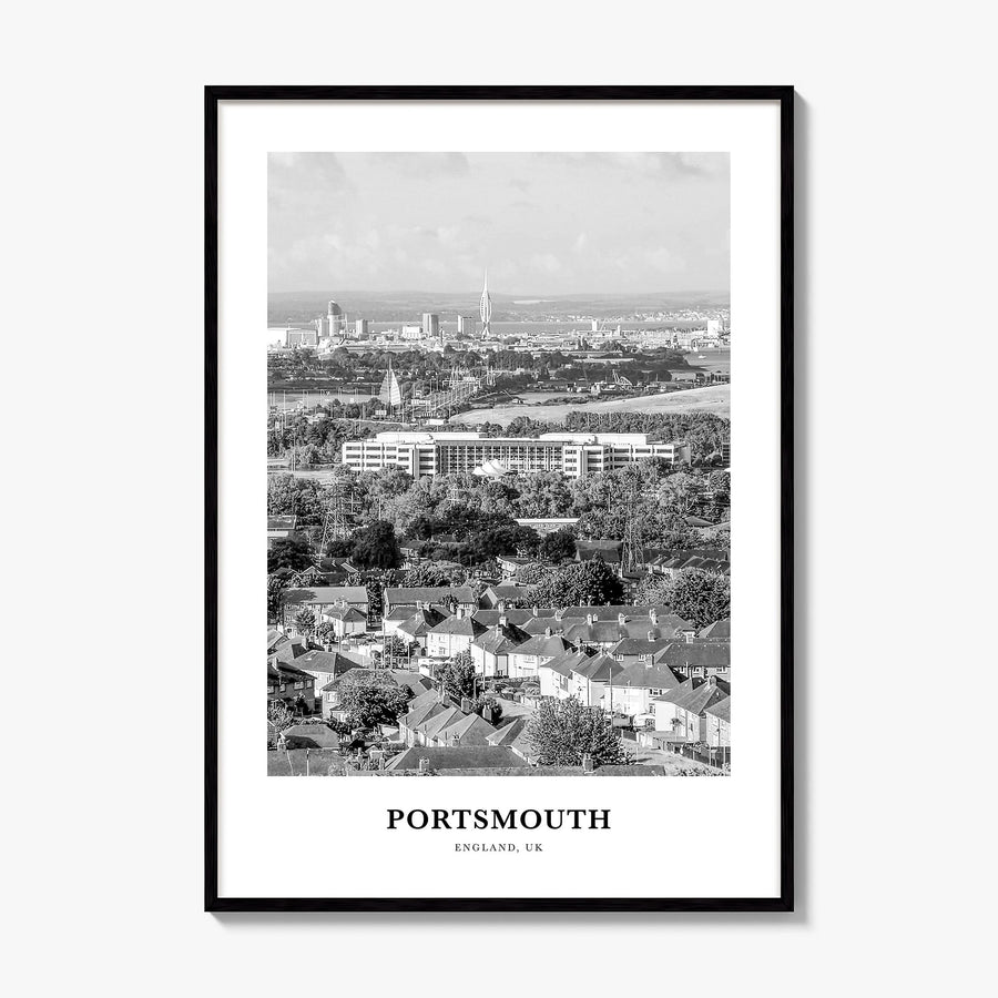Portsmouth, England Classic No 3 Poster, framed poster mockup