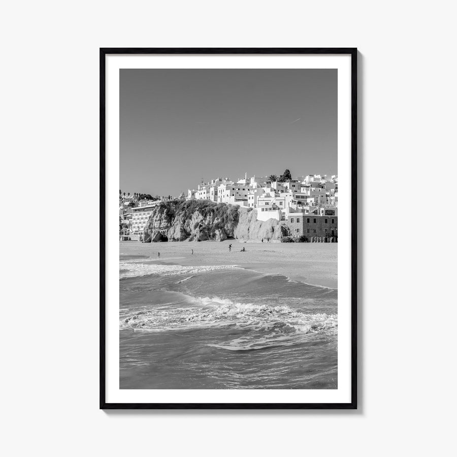 Portugal black & white photo poster of Europe – vertical wall art, unframed print shown in interior mockup
