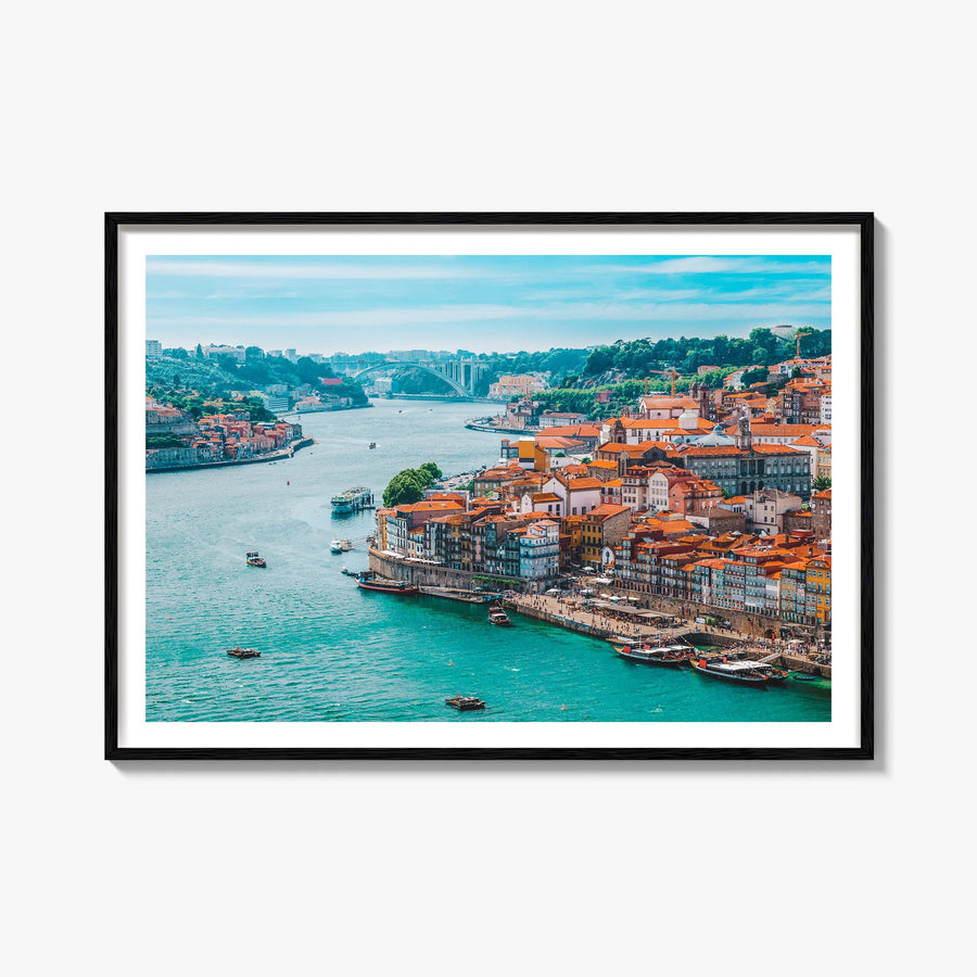 Portugal colorful photo poster of Europe – horizontal wall art, unframed print shown in interior mockup