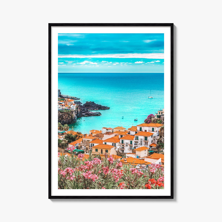 Portugal no. 1 colorful photo poster of Europe – vertical wall art, unframed print shown in interior mockup