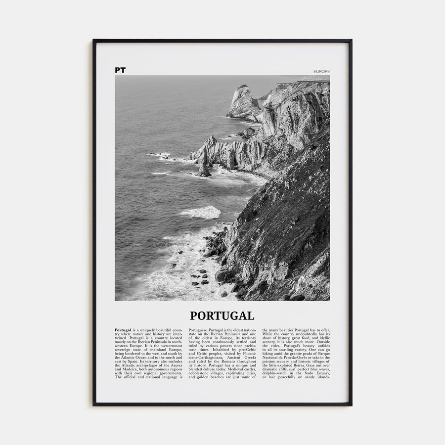 Portugal No 1 Poster None / 8x12 in Nbourhood Travel B&W Poster