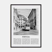 Portugal No 2 Poster Black Wood / 8x12 in Nbourhood Travel B&W Poster