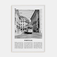 Portugal No 2 Poster White Wood / 8x12 in Nbourhood Travel B&W Poster