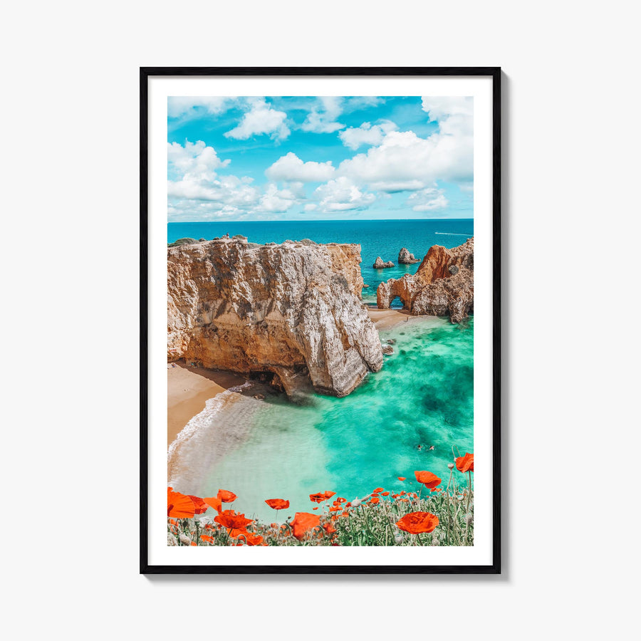 Portugal no. 3 colorful photo poster of Europe – vertical wall art, unframed print shown in interior mockup