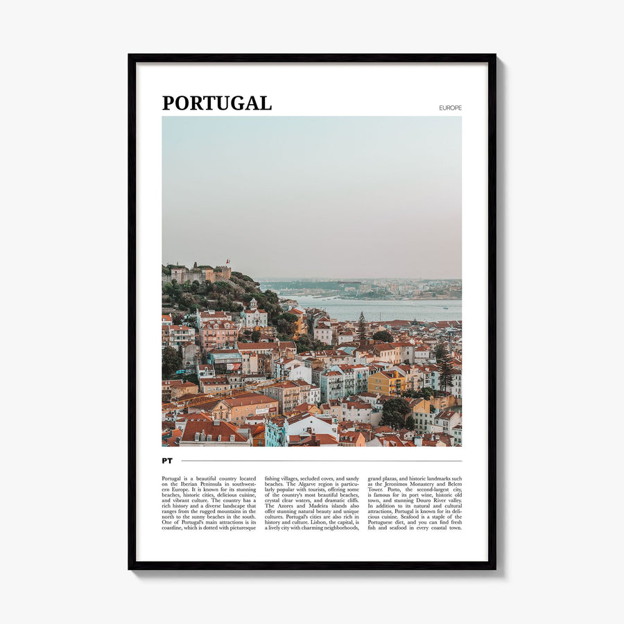 Portugal Travel Poster, framed poster mockup