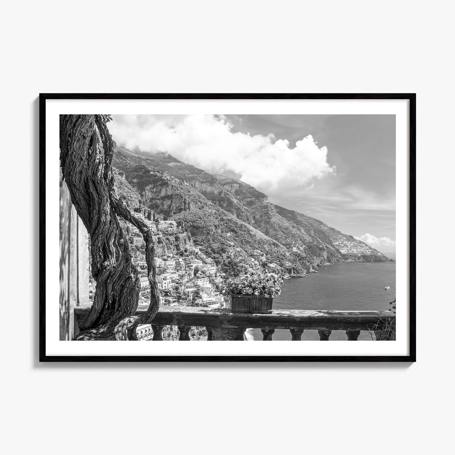 Positano Photo No 1 Poster, framed poster mockup, white border